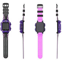 Дитячий розумний смарт-годинник Smart Baby Watch Q19 GPS з камерою, прослуховуванням, сім картою, для дітей, Фіолетовий, фото 6