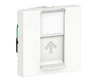 Unica New розетка компьютерная RJ45 CAT5E UTP 2 модуля белая Schneider Electric, NU341118