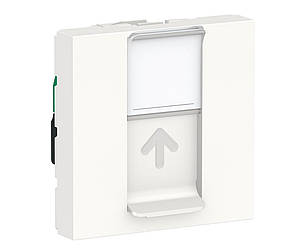 Unica New розетка комп'ютерна RJ45 CAT5E UTP 2 модулі біла Schneider Electric, NU341118