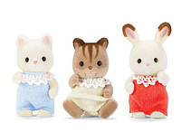 Сильвания Фэмили друзья малыши котенок бурундук зайчик Sylvanian Families Calico Critters Baby Friends