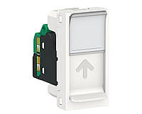 Unica New розетка компьютерная RJ45 CAT5E UTP 1 модуль белая Schneider Electric, NU341118