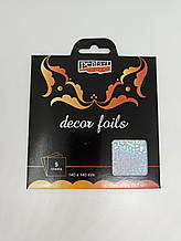 Поталь трансферна, Голографія, Шампань, 14х14 см, 5 листів, Pentart