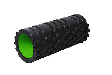 Масажний ролик (роллер) PowerPlay 4025 Massage Roller Чорно-зелений (33x15см.)