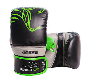 Снарядні рукавички PowerPlay 3038 Чорно-Зелені S