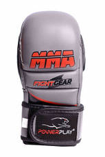 Рукавички для MMA PowerPlay 3026 Сірі XS, фото 3