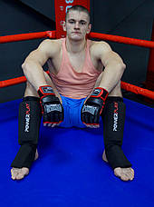 Рукавиці для MMA PowerPlay 3058 Чорно-Червоні L, фото 6