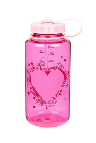 Пляшка для води, Nalgene Wide Mounth Heart Малінова 1 л., фото 1
