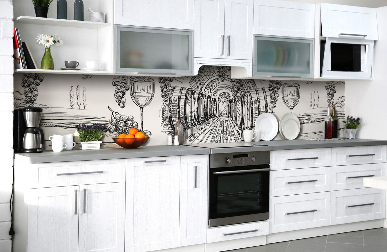 60х250 см Кухонний фартух ПВХ, клеюча плівка для кухні, скіналі фартухи стінові панелі для кухні 102139424-373