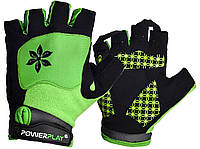 Велоперчатки женские PowerPlay 5284 B Зеленые S