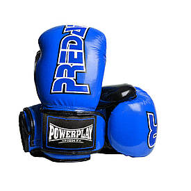 Боксерські рукавиці PowerPlay 3017 Predator Сині карбон 16 унцій