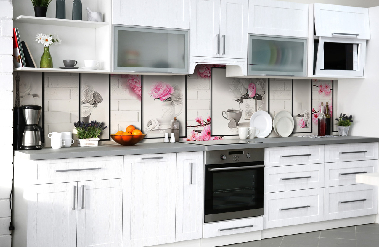 60х250 см Кухонний фартух ПВХ, клеюча плівка для кухні, скіналі фартухи стінові панелі для кухні 102139424-381