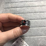 Гранат кільце спиннер з гранатом в сріблі 18 розмір Індія, фото 5