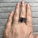 Гранат кільце спиннер з гранатом в сріблі 18 розмір Індія, фото 3