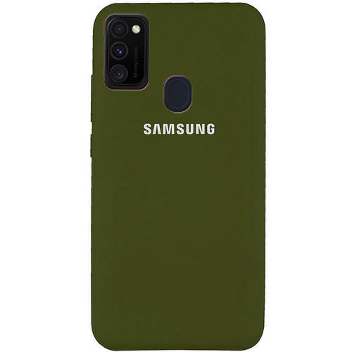 Чохол Silicone case для Samsung Premium M30S/M21 Khaki (25) зелений