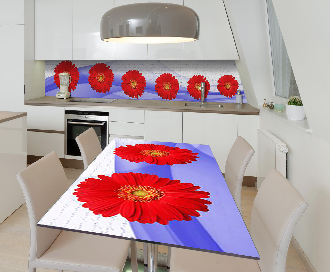 65х120 см Наклейка для кухонного столу, плівка для кухонних меблів, наклейки на кухню, кухонні наклейки, плівка пвх Z181329/1st, фото 1