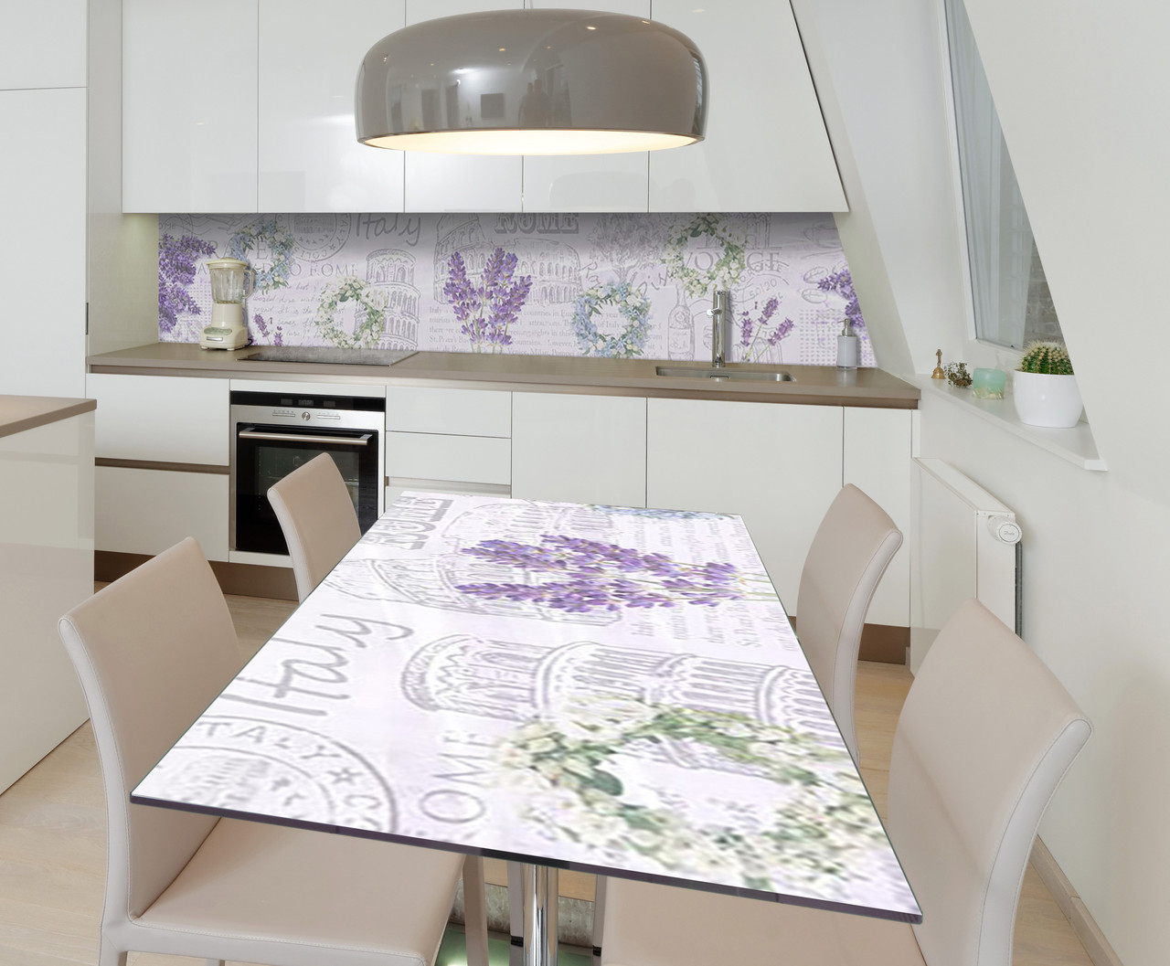 65х120 см Наклейка для кухонного столу, плівка для кухонних меблів, наклейки на кухню, кухонні наклейки, плівка пвх Z181510/1st, фото 1