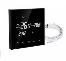 Терморегулятор для теплої підлоги EcoTerm  SN WI-FI Black сенсорний, програмований