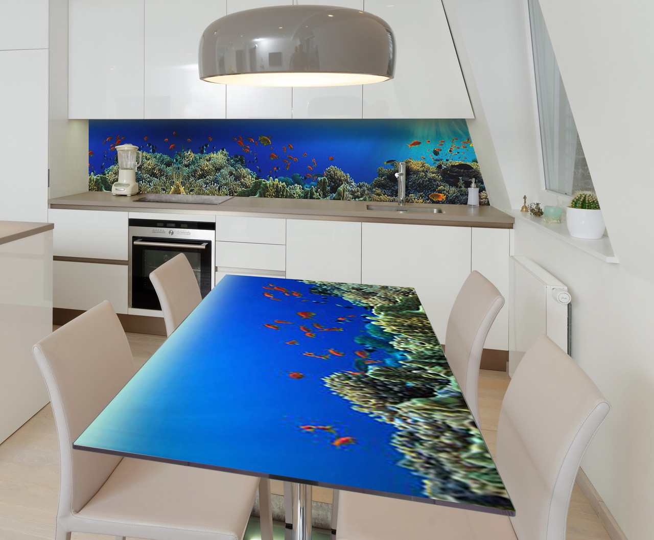 65х120 см Наклейка для кухонного столу, плівка для кухонних меблів, наклейки на кухню, кухонні наклейки, плівка пвх Z181525/1st, фото 1