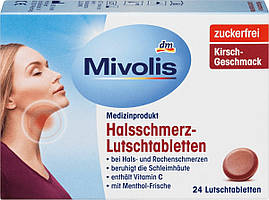 Mivolis Halsschmerz-Lutschtabletten Пастилки від кашлю з вітаміном С 24 шт.