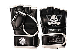 Рукавиці для MMA PowerPlay 3056 А Чорно-Білі M, фото 5