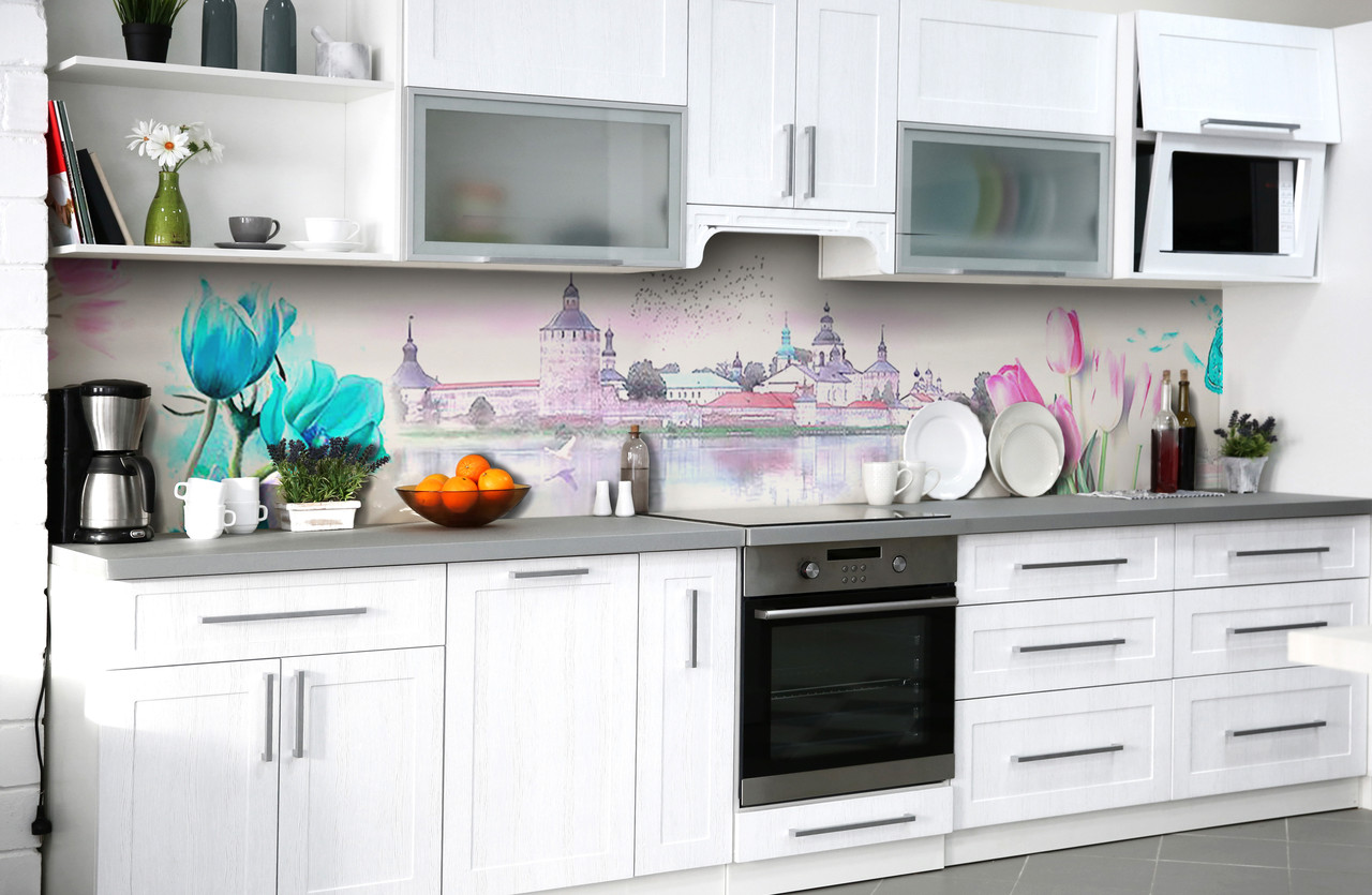 60х250 см Кухонний фартух ПВХ, клеюча плівка для кухні, скіналі фартухи стінові панелі для кухні 102139424-429