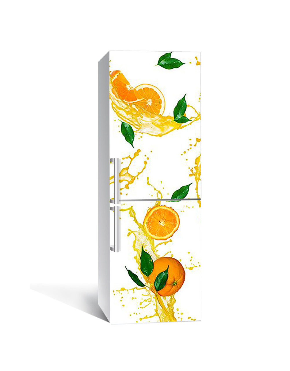 65х200 см Плівка самоклеюча для холодильника, декор холодильника, шпалери для холодильника Апельсиновий сік, фото 1