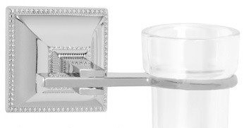 Stilars 141809 стаканчик для зубних щіток скло (срібло)