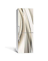 65х200 см Пленка для холодильника, виниловый декор холодильника, клеящаяся пленка для кухни Бежевая Абстракция