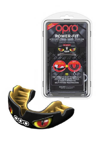 Капа OPRO Power-Fit Hi-Tech Self-Fitting Aggression-Eyes (art002270003), фото 1