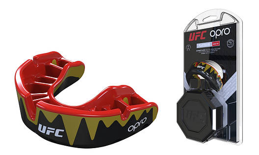 Капа OPRO Platinum UFC Hologram Fangz-Black Metal/Red (art.002261002), фото 1