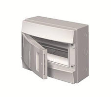 Щит АВВ MISTRAL IP65 зовнішній 12 модулів БІЛІ дверцята з N/PE клеми (арт. 1SLM006501A1102)