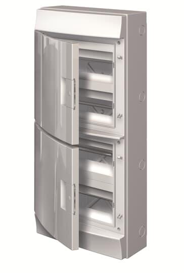 Щит АВВ MISTRAL IP65 зовнішній 48 модулів БІЛІ дверцята з N/PE клеми (арт.1SLM006501A1107), фото 1