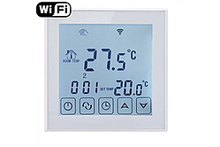 Терморегулятор для теплої підлоги EcoTerm  SEN WI-FI White сенсорний, програмований