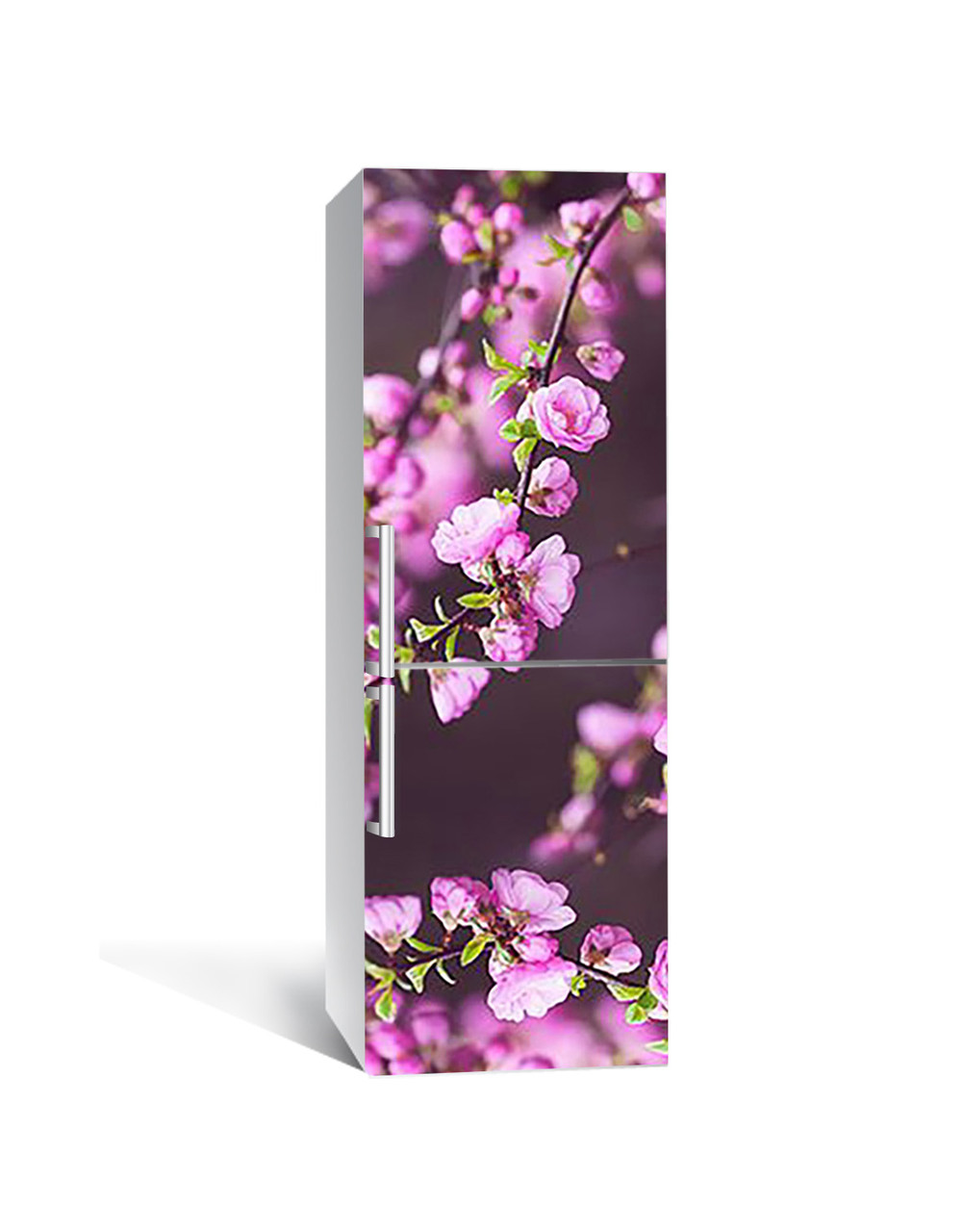 65х200 см Плівка самоклеюча для холодильника, декор холодильника, шпалери для холодильника Квітучі гілки 3Д, фото 1