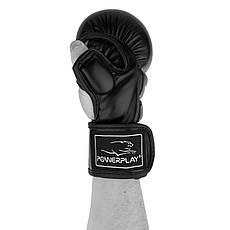 Рукавиці для MMA PowerPlay 3026 Чорні S, фото 3