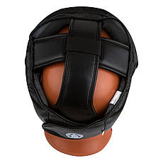 Боксерський шолом тренувальний PowerPlay 3066 PU + Amara Чорний XL, фото 6