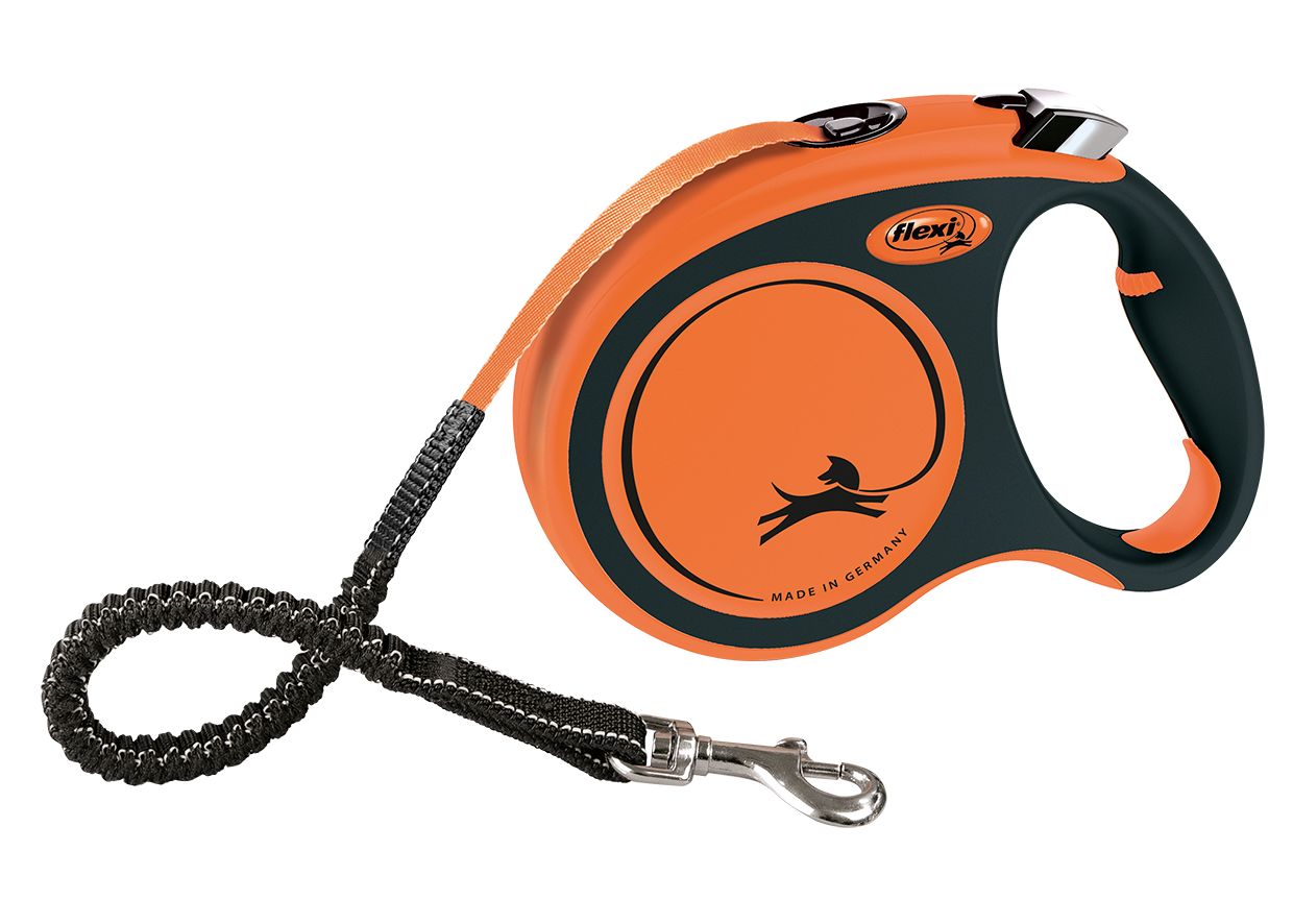 Рулетка-повідець Flexi Xtream L помаранчева стрічка, 5м/65кг