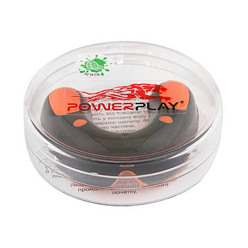 Капа боксерська PowerPlay 3315 SR Оранжево-Чорна зі смаком м'яти, фото 3