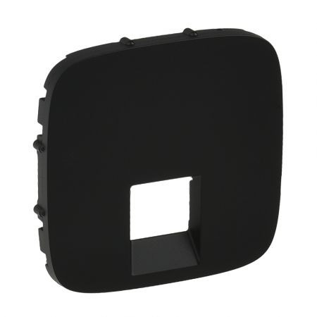 Лицьова панель 1-ї комп. розетки RJ11 / RJ45 Valena Allure антрацит (арт. 755418), фото 1