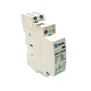 Контактор модульний КМ-1-25-20 25А 2НО, фото 1