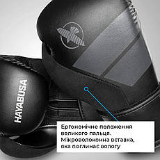 Боксерські рукавиці Hayabusa S4 - Чорні 14oz (Original) Шкіра, фото 3