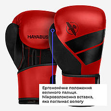 Боксерські рукавиці Hayabusa S4 - Червоні 14oz (Original) M Шкіра, фото 3