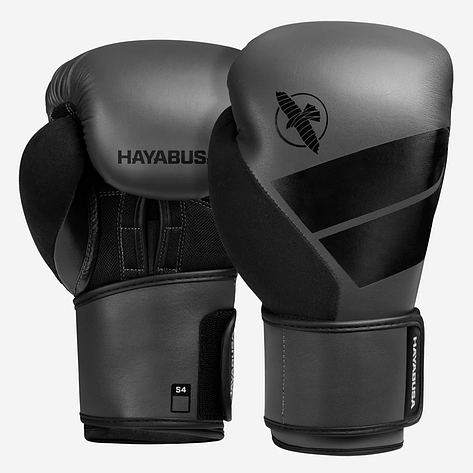 Боксерські рукавиці Hayabusa S4 - Сірі 14oz (Original) Шкіра, фото 1