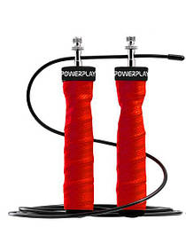 Скакалка швидкісна на підшипниках PowerPlay 4208 Fitness Jump Rope Червона (3m.)