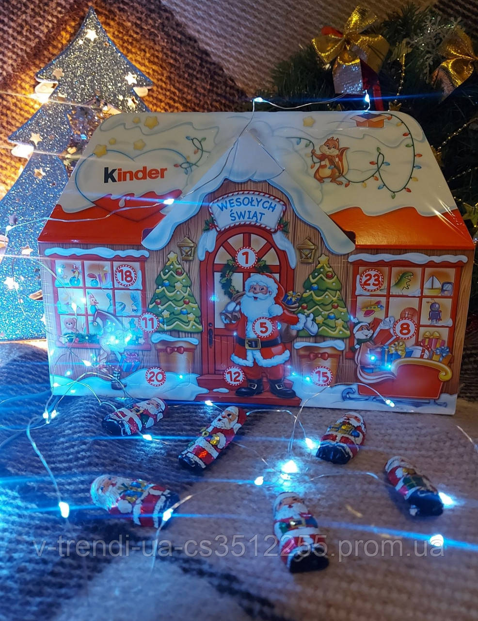 Шоколадный Адвент календарь Kinder дом 3D 234г. Advent calendar подарок на Николая Рождество Новый год - фото 1 - id-p1523462519