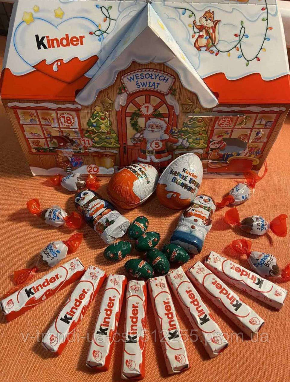 Шоколадный Адвент календарь Kinder дом 3D 234г. Advent calendar подарок на Николая Рождество Новый год - фото 4 - id-p1523462519