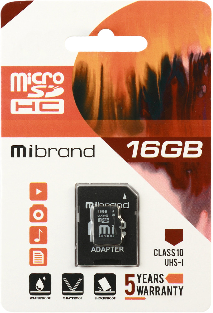 Micro SD 16GB/10 class Mibrand