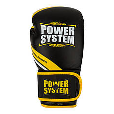 Боксерські рукавиці Power System PS 5005 Black/Yellow 16 унцій, фото 3