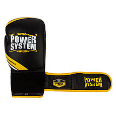 Боксерські рукавиці Power System PS 5005 Black/Yellow 16 унцій, фото 5