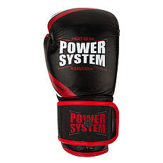 Боксерські рукавиці Power System PS 5005 Challenger Black/Red 12 унцій, фото 3